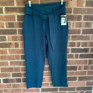 DKNY Tie Front Blue Pants Women’s Size 8 P Petite NEW